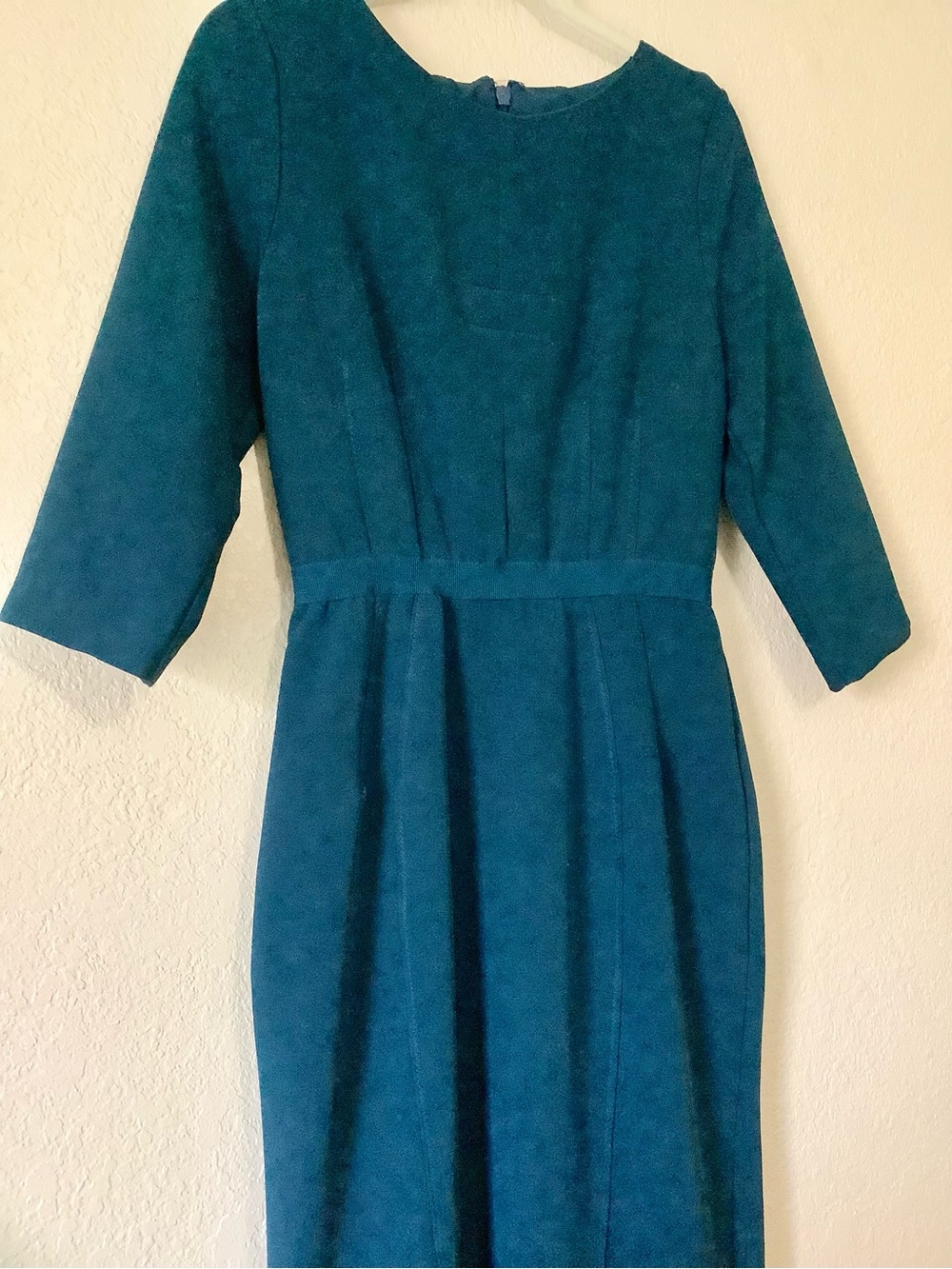 eva mendes for New York & Company Teal Midi Sheath Dress - Picture 2 of 4
